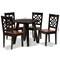 Baxton Studio Rava Modern and Contemporary Two-Tone Dark Brown and Walnut Brown Finished Wood 5-Piece Dining Set 179-11389-10896-Zoro - alternate 9